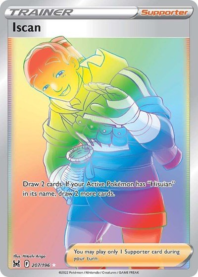 Pokémon card: Iscan 207/196 from Lost Origin (Secret Rare), front of card