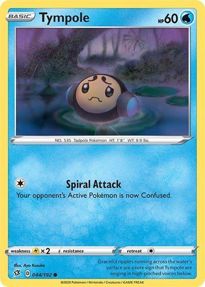 Pokémon card: Tympole 044/192 from Rebel Clash (Common), Water type, front of card