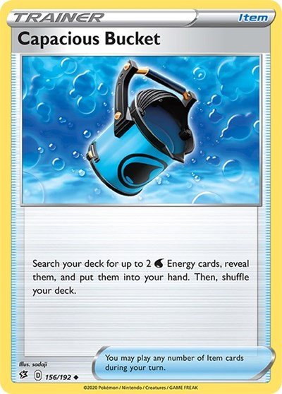 Pokémon card: Capacious Bucket 156/192 from Rebel Clash (Uncommon), front of card