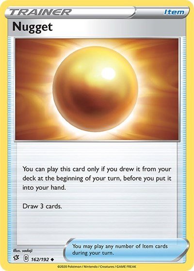 Pokémon card: Nugget 162/192 from Rebel Clash (Uncommon), front of card