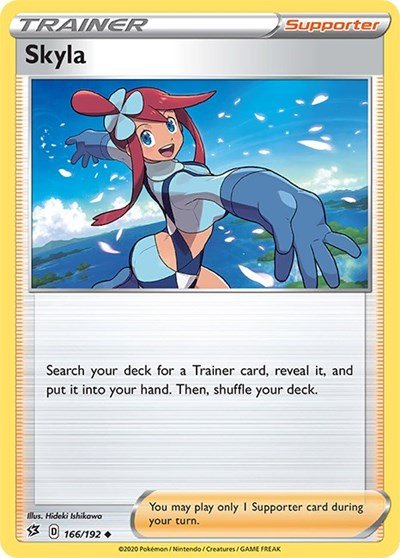 Pokémon card: Skyla 166/192 from Rebel Clash (Uncommon), front of card
