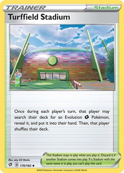 Pokémon card: Turffield Stadium 170/192 from Rebel Clash (Uncommon), front of card