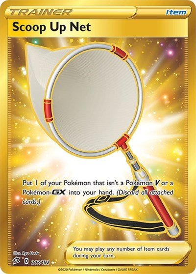 Pokémon card: Scoop Up Net 207/192 from Rebel Clash (Secret Rare), front of card