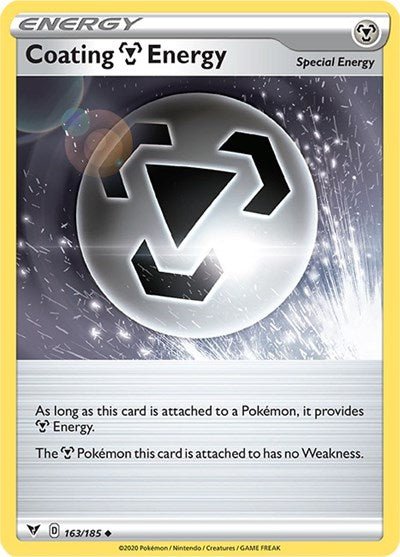 Pokémon card: Coating Metal Energy 163/185 from Vivid Voltage (Uncommon), front of card