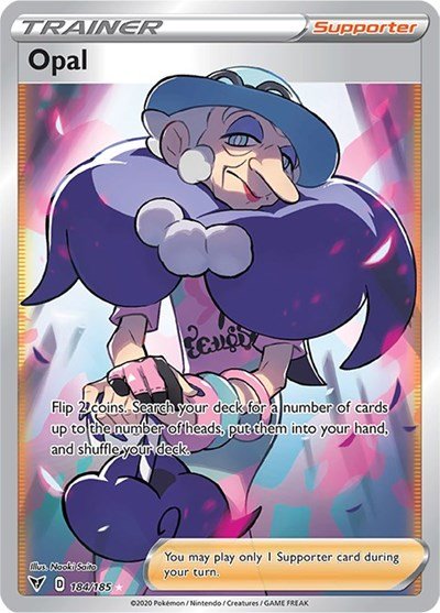 Pokémon card: Opal (Full Art) 184/185 from Vivid Voltage (Ultra Rare), front of card