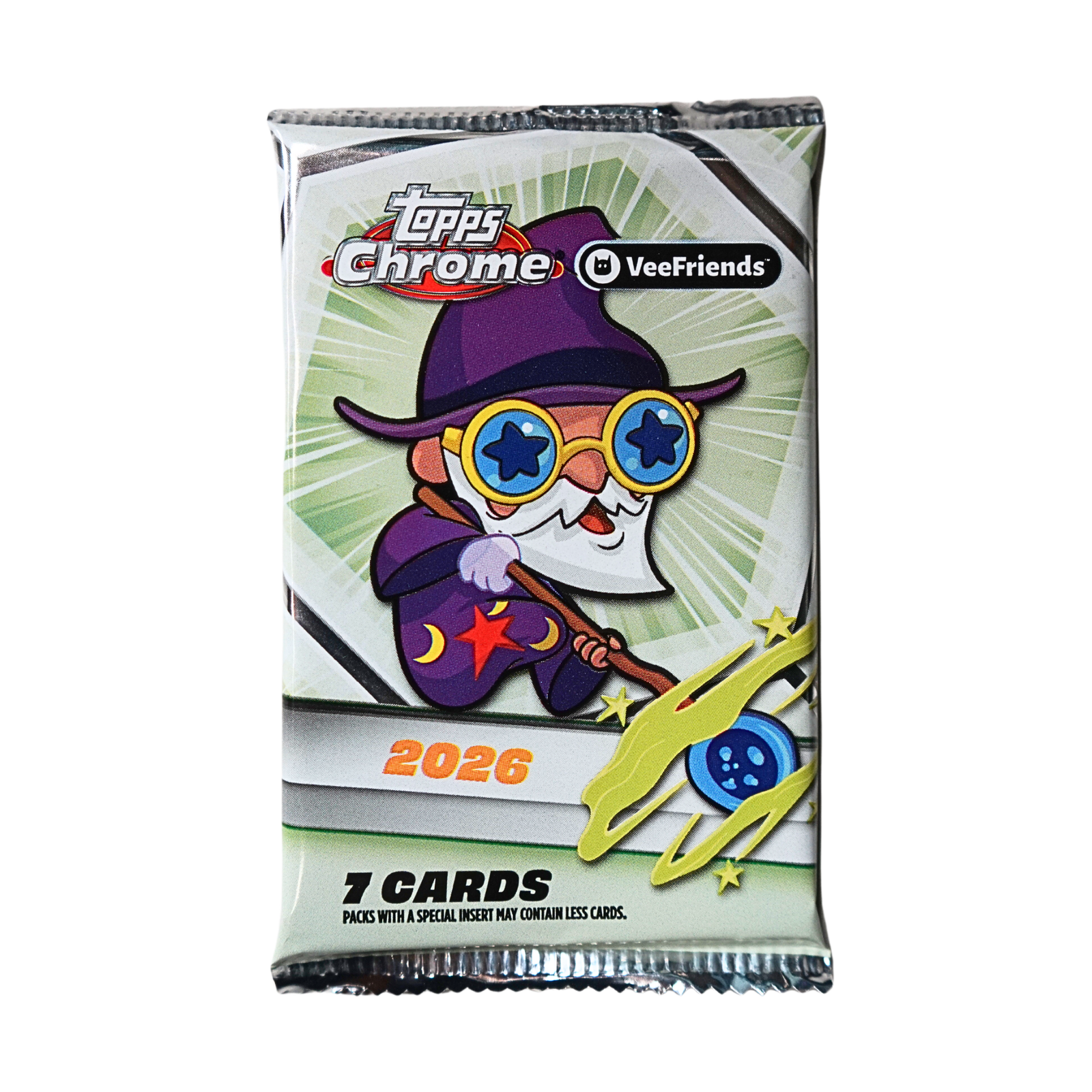 Topps Chrome 2026 VeeFriends Booster Pack, sealed pack, product photo