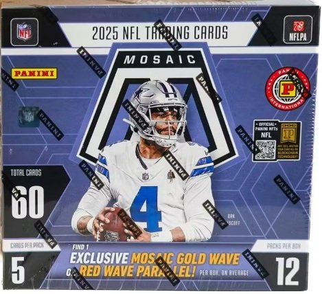 2025 Panini NFL Mosaic Football International Hobby Box, sealed box, product photo