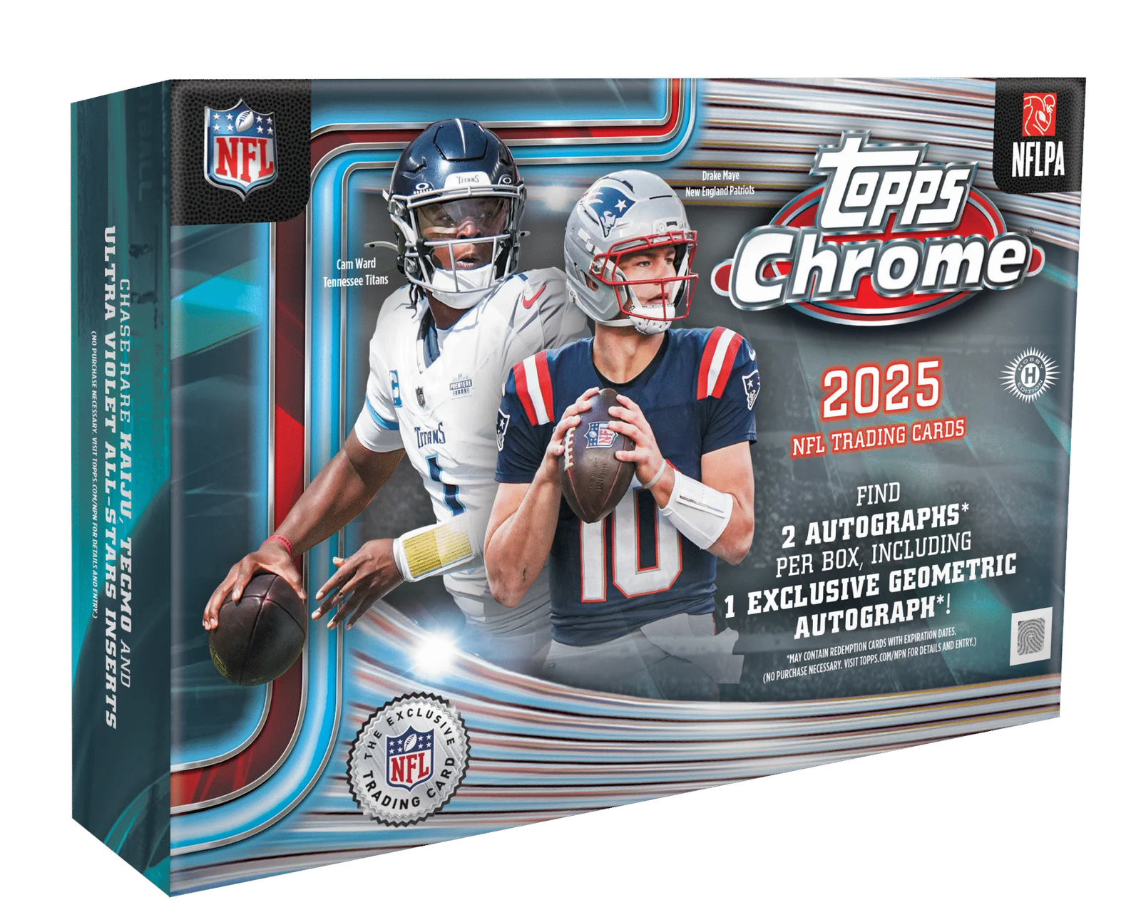2025 Topps Chrome Football NFL Breaker Delight Hobby Box, sealed box, product photo