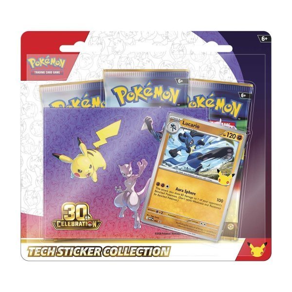 Japanese Pokémon TCG 30th Celebration Tech Sticker Collection, sealed product, product photo