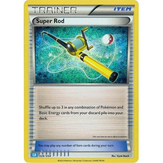 Pokémon card: CLB 028/034 Super Rod from Pokemon Trading Card Game Classic, front of card