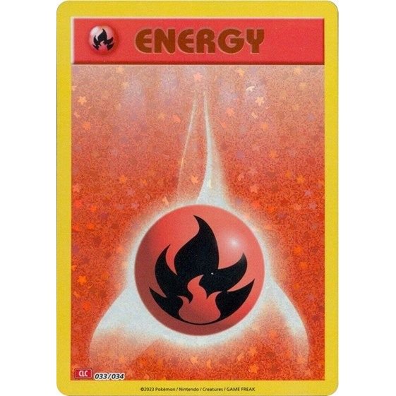 Pokémon card: CLC 033/034 Basic Fire Energy from Pokemon Trading Card Game Classic, front of card
