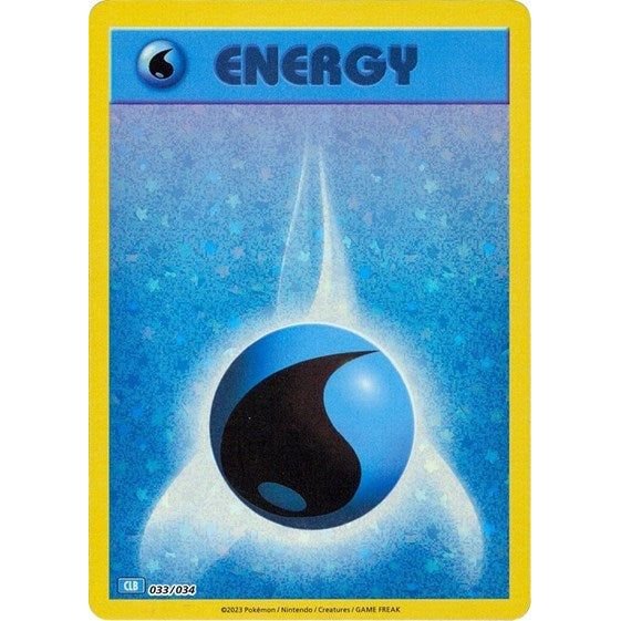 Pokémon card: CLB 033/034 Basic Water Energy from Pokemon Trading Card Game Classic, front of card