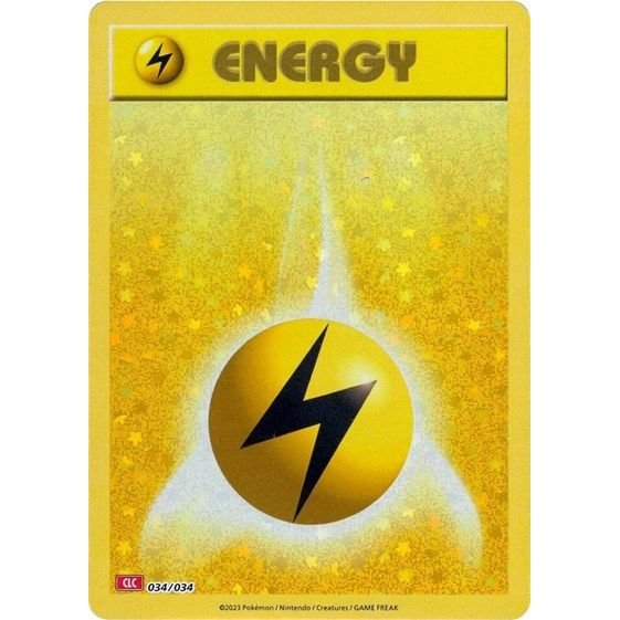 Pokémon card: CLC 034/034 Basic Lightning Energy from Pokemon Trading Card Game Classic, front of card