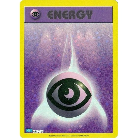 Pokémon card: CLB 034/034 Basic Psychic Energy from Pokemon Trading Card Game Classic, front of card