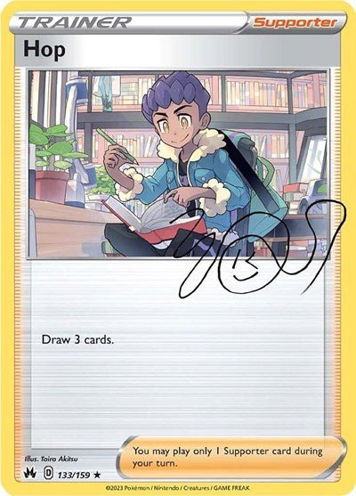 Pokémon card: Hop 133/159 from Crown Zenith (Holo Rare), front of card