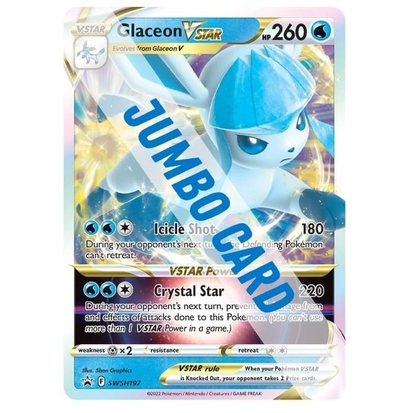 Pokémon card: Glaceon VSTAR, front of card
