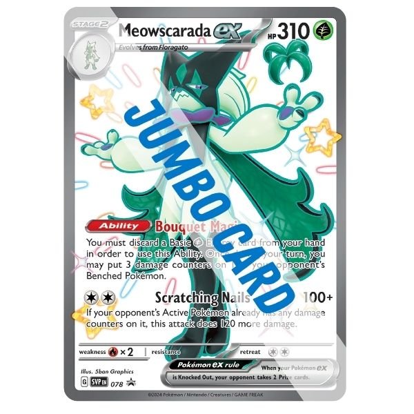 Pokémon card: Meowscarada ex (Shiny), front of card