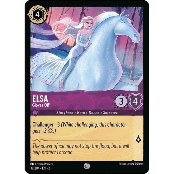 Lorcana card: Elsa - Gloves Off 039/204 from Rise of the Floodborn (Common), front of card
