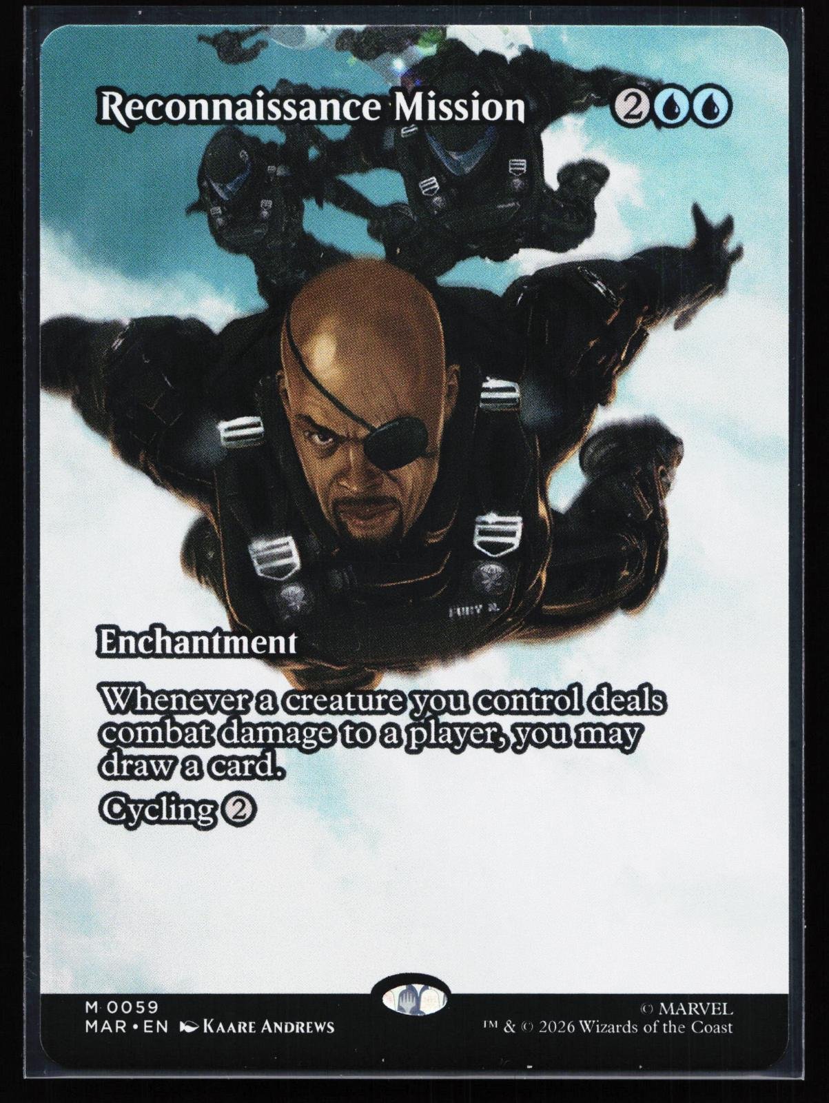 Magic: The Gathering card: Marvel Universe Eternal-Legal 59 Reconnaissance Mission (Borderless) Mythic, front of card