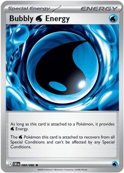 Pokémon card: Bubbly W Energy 084/086 from Chaos Rising (Rare), front of card