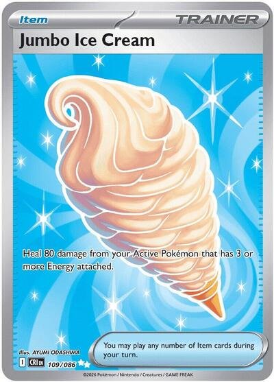 Pokémon card: Jumbo Ice Cream 109/086 from Chaos Rising (Ultra Rare), front of card
