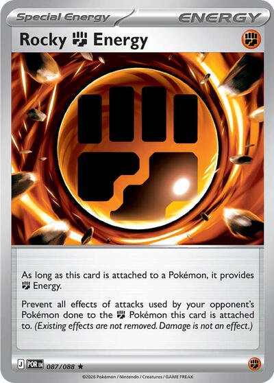 Pokémon card: Rocky Fighting Energy 087/088 from Perfect Order (Rare), front of card