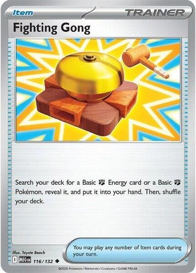 Pokémon card: Fighting Gong 116/132 from Mega Evolution base set (Uncommon), front of card