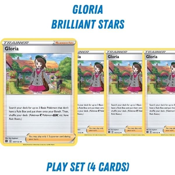 Pokémon card: Gloria (Brilliant Stars) from Pokémon TCG Trainer Playset, front of card