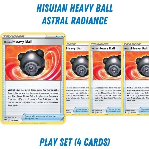Pokémon card: Hisuian Heavy Ball (Astral Radiance) from Pokémon TCG Trainer Playset, front of card