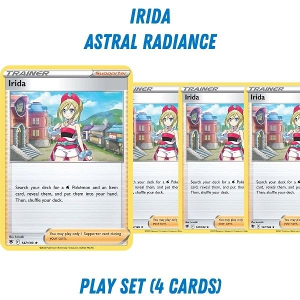 Pokémon card: Irida (Astral Radiance) from Pokémon TCG Trainer Playset, front of card