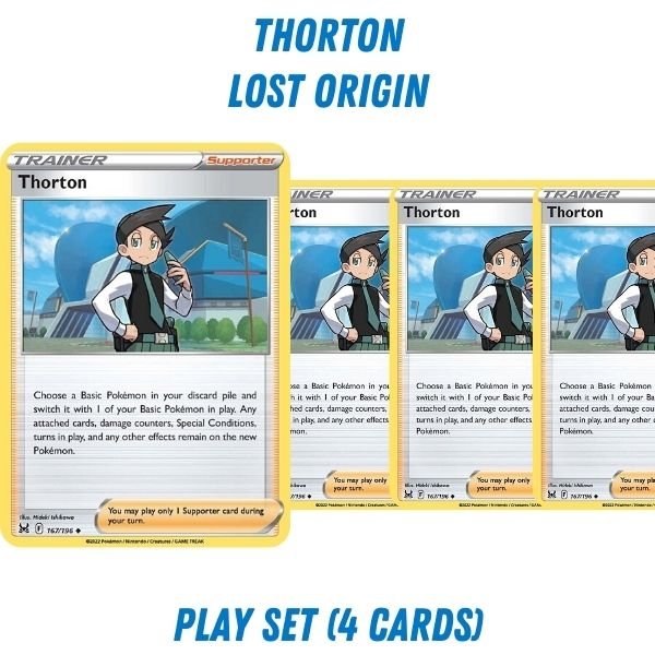 Pokémon card: Thorton (Lost Origin) from Pokémon TCG Trainer Playset, front of card
