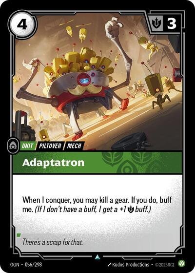 Riftbound card: Adaptatron 056/298 from Origins (Uncommon), front of card