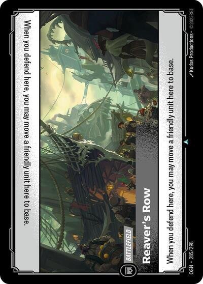 Riftbound card: Reaver's Row 285/298 from Origins (Uncommon), front of card