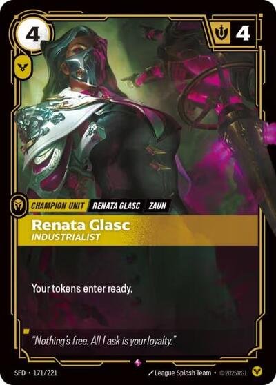 Riftbound card: Renata Glasc - Industrialist 171/221 from Spiritforged (Rare), front of card
