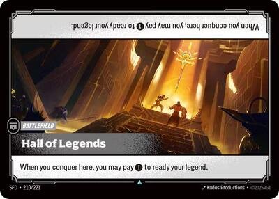 Riftbound card: Hall of Legends 210/221 from Spiritforged (Uncommon), front of card
