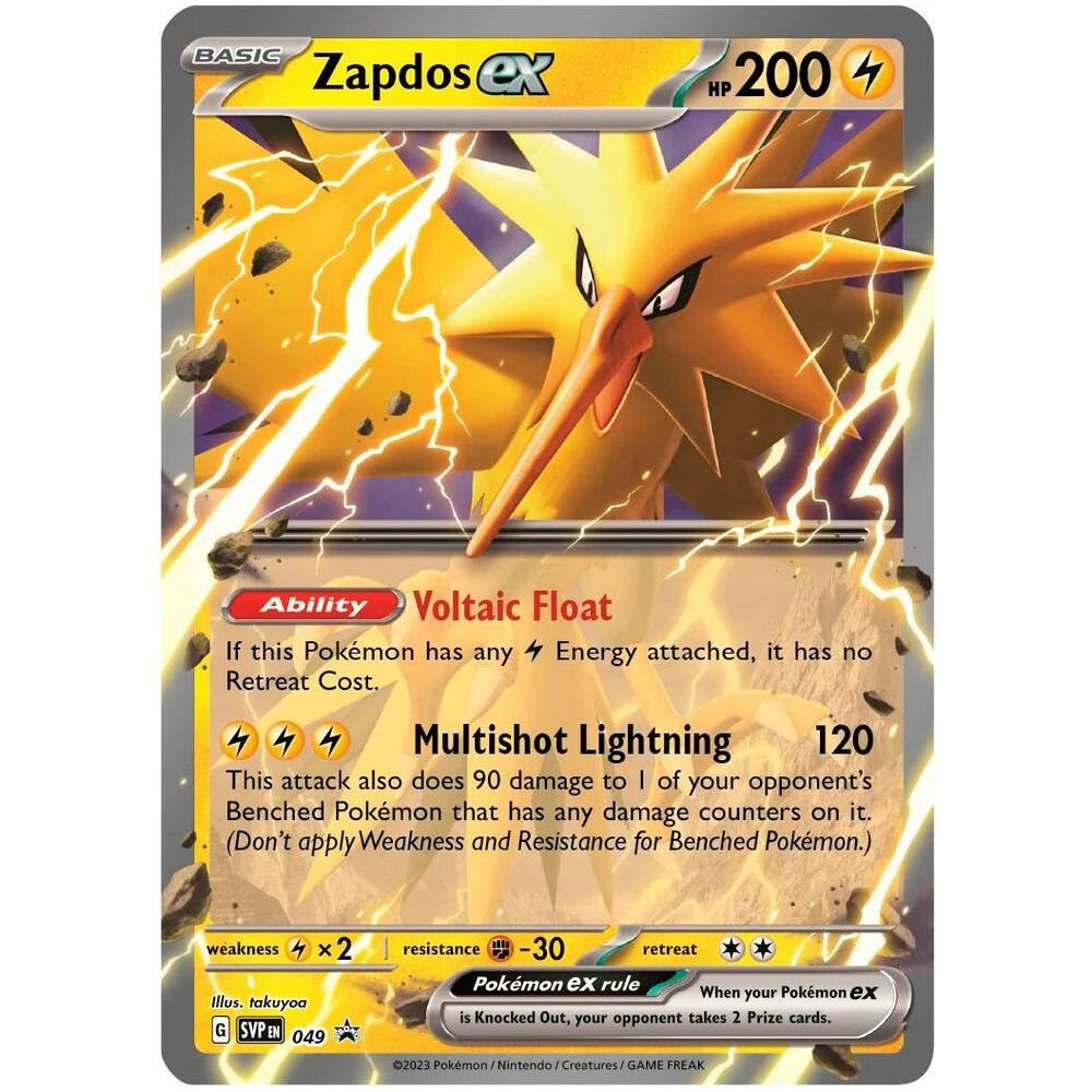 Pokémon card: Zapdos ex SVP049 from 151 Promo (Promo), front of card