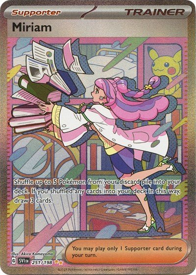 Pokémon card: Miriam 251/198 from Scarlet & Violet base set (Special Illustration Rare), front of card