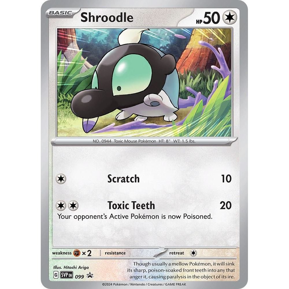 Pokémon card: Shroodle (Cosmos Holofoil) SVP099 from Promo (Promo), front of card