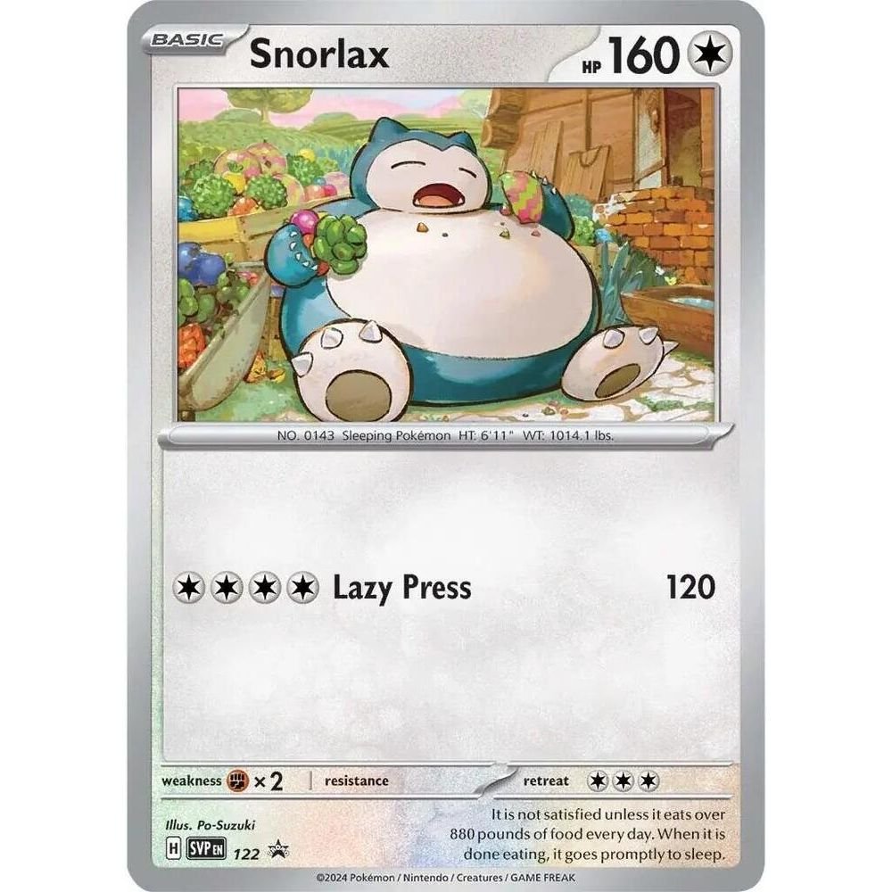 Pokémon card: Snorlax (Cosmos Holofoil) SVP122 from Promo (Promo), front of card