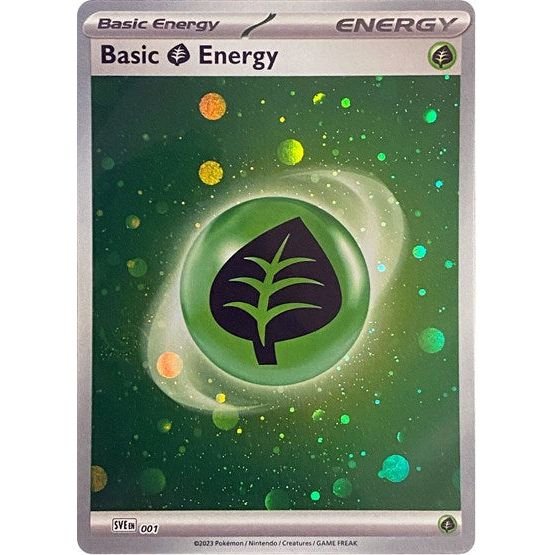 Pokémon card: Basic Grass Energy (Cosmos Holo) SVE001 from 151 (SV2a) (Common), front of card