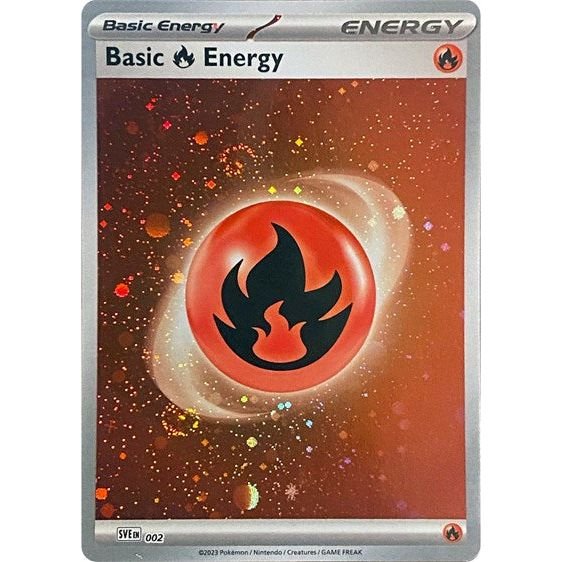 Pokémon card: Basic Fire Energy (Cosmos Holo) SVE002 from 151 (SV2a) (Common), front of card