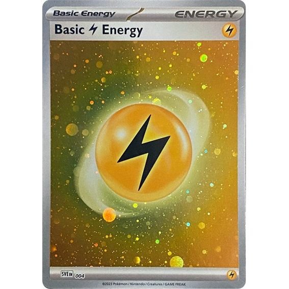 Pokémon card: Basic Lightning Energy (Cosmos Holo) SVE004 from 151 (SV2a) (Common), front of card