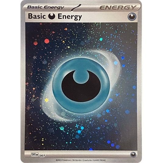 Pokémon card: Basic Darkness Energy (Cosmos Holo) SVE007 from 151 (SV2a) (Common), front of card