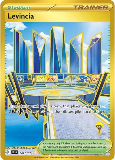 Pokémon card: Levincia 244/182 from Destined Rivals (Hyper Rare), front of card