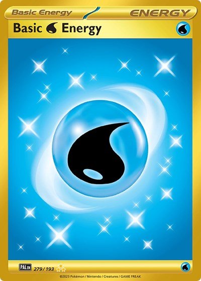 Pokémon card: Basic Water Energy 279/193 from Paldea Evolved (Hyper Rare), front of card