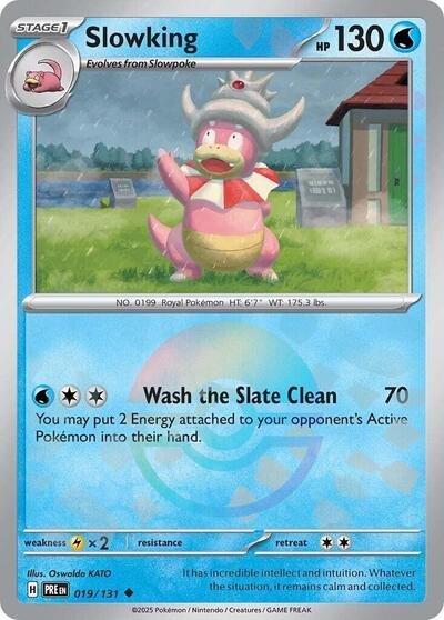 Pokémon card: Slowking (Poke Ball Pattern) 019/131 from Prismatic Evolutions (Uncommon), Water type, front of card