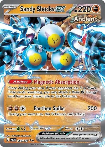 Pokémon card: Sandy Shocks ex 056/131 from Prismatic Evolutions (Double Rare), Fighting type, front of card