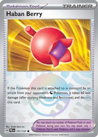 Pokémon card: Haban Berry (Poke Ball Pattern) 111/131 from Prismatic Evolutions (Common), front of card