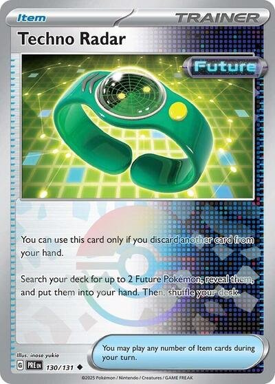 Pokémon card: Techno Radar (Poke Ball Pattern) 130/131 from Prismatic Evolutions (Uncommon), front of card