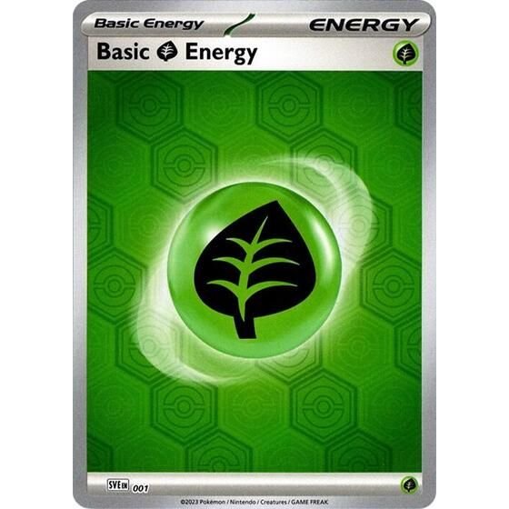 Pokémon card: Scarlet & Violet Shrouded Fable Reverse Holofoil Grass Energy from Shrouded Fable (Common), front of card